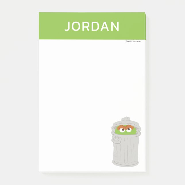 Oscar der Grouch und seine Mülleimer können | Name Post-it Klebezettel (Vorderseite)