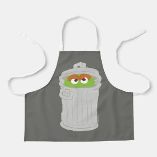 Oscar der Grouch und seine Mülleimer können Schürze