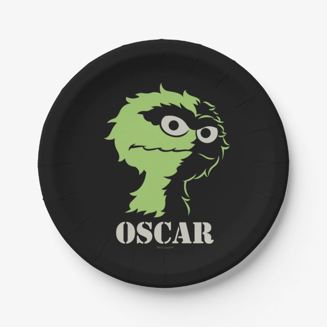 Oscar die Grouch Half Pappteller (Vorderseite)