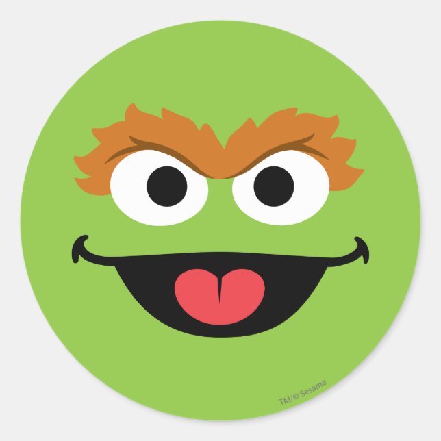 Oscar Face Art Runder Aufkleber (Vorderseite)