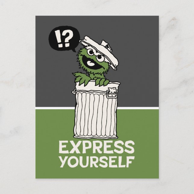 Oscar für den Grouch Express Postkarte (Vorderseite)