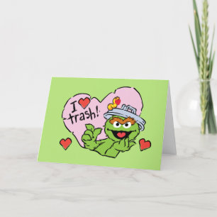 Oscar "Ich liebe Müll" Valentinstag Feiertagskarte