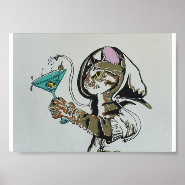 "Oscar in Cat Heaven"-Druck Poster (Vorne)