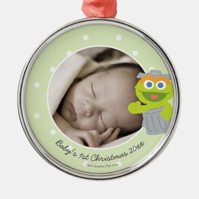 Oscar | Kinderweihnacht - Name hinzufügen Silbernes Ornament (Vorne)
