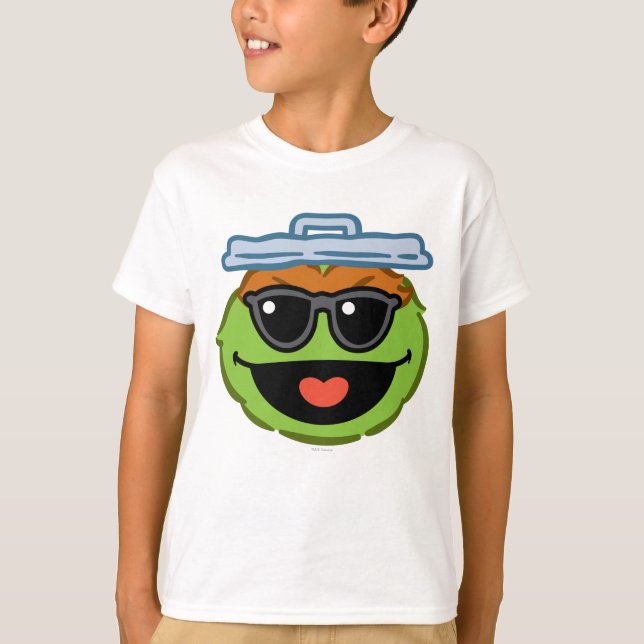 Oscar lächelt Gesicht mit Sonnenbrille T-Shirt (Vorderseite)