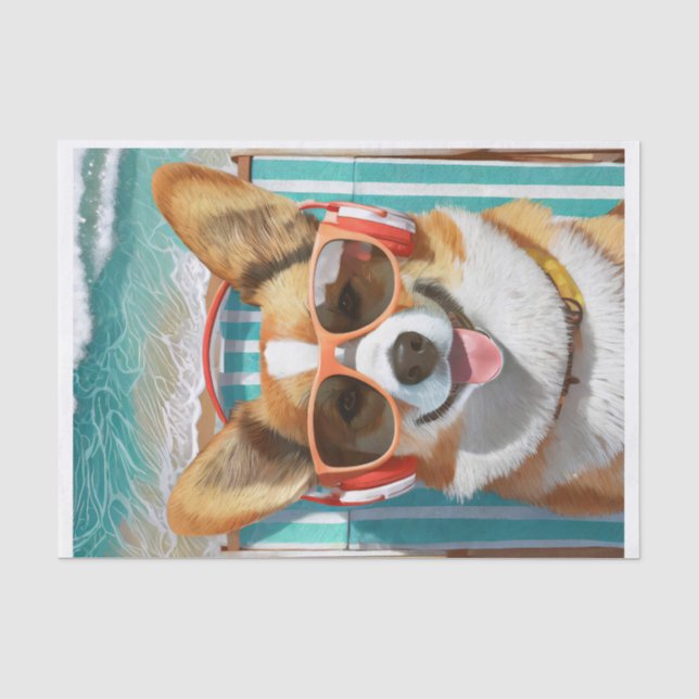 Oscar macht Riviera, Corgi Loving Life Seidenpapier (Vorderseite)