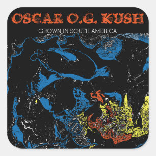 OSCAR O.G. KUSH QUADRATISCHER AUFKLEBER