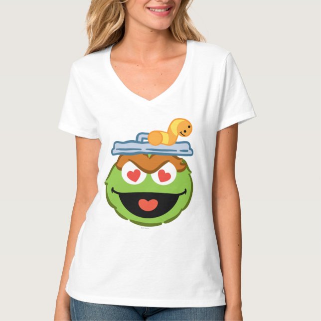 Oscar Smiling Face with Heart-Shaped Eyes T-Shirt (Vorderseite)