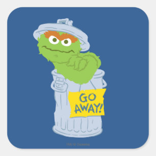 Oscar the Grouch Graphic Quadratischer Aufkleber