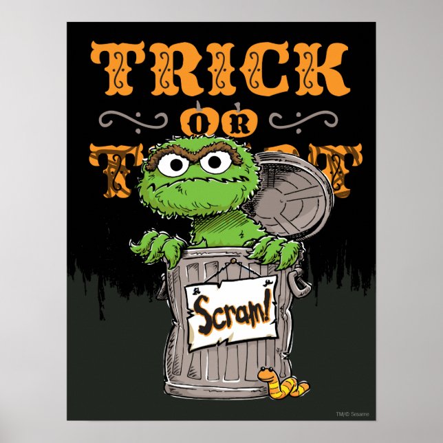 Oscar the Grouch - Trick oder Treat, Scram! Poster (Vorne)