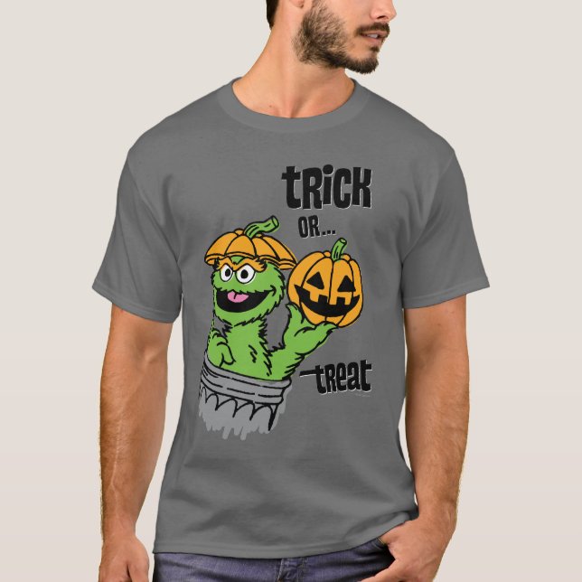 Oscar the Grouch - Trick oder Trete T-Shirt (Vorderseite)