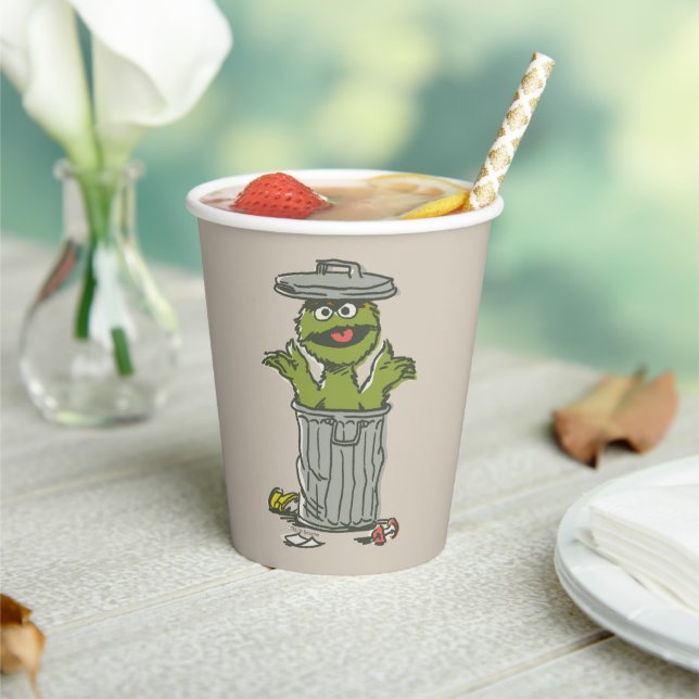 Oscar the Grouch Vintage Pappbecher (In Situ)