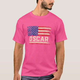 Oscar Vorname Shirt Oscar Name American Flag