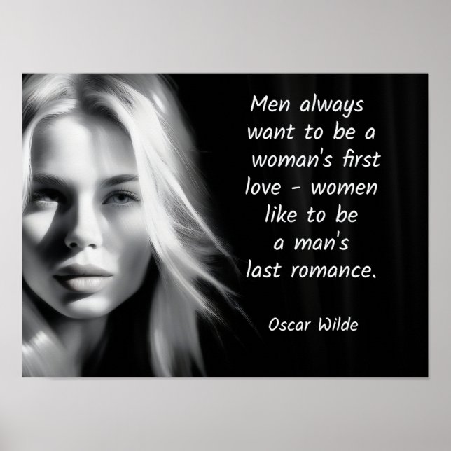 Oscar Wilde — citation art Dernier Romance Poster (Devant)