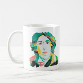 Oscar Wilde Portrait mit benutzerdefiniertem Text  Kaffeetasse
