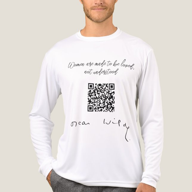Oscar Wilde signature Tri-Blend Shirt (Vorderseite)