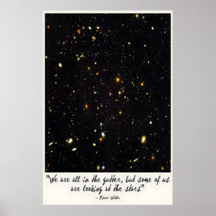 Oscar Wilde Zitat Kunst Druck Sterne betrachten Poster