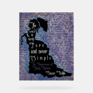 Oscar-Wilde-Zitat-Silhouette-Poster Acrylschild