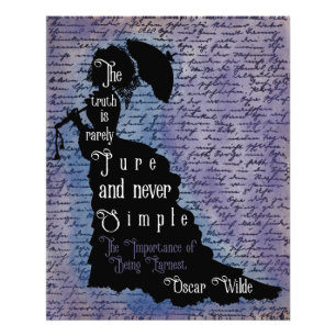Oscar-Wilde-Zitat-Silhouette-Poster Fotodruck