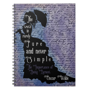 Oscar-Wilde-Zitat-Silhouette-Poster Notizblock