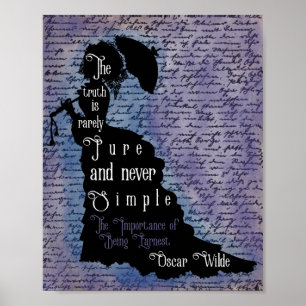 Oscar-Wilde-Zitat-Silhouette-Poster Poster