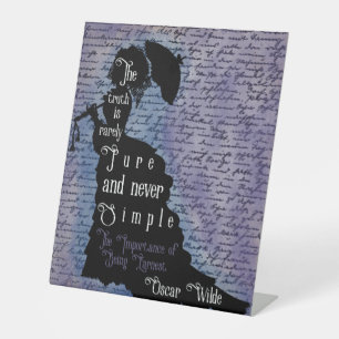Oscar-Wilde-Zitat-Silhouette-Poster Sockelschild