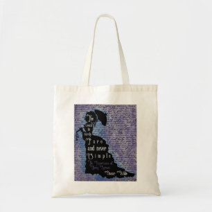 Oscar-Wilde-Zitat-Silhouette-Poster Tragetasche