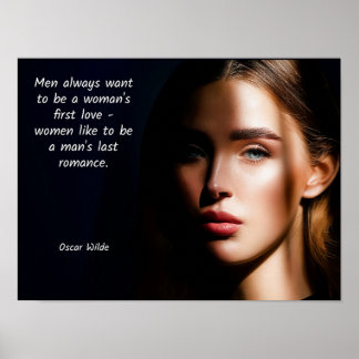 Oscar Wilde - Zitatkunst Letztes romanisches Poste Poster
