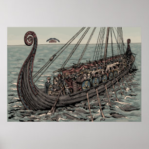 Oseberg Schiff Poster