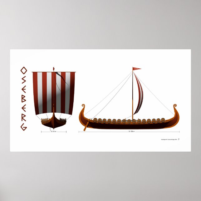 Oseberg Viking Ship Poster (Vorne)