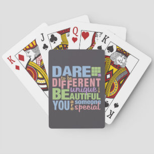 Oser être différent cartes à jouer personnalisées