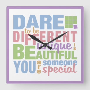 Oser être différent horloge murale