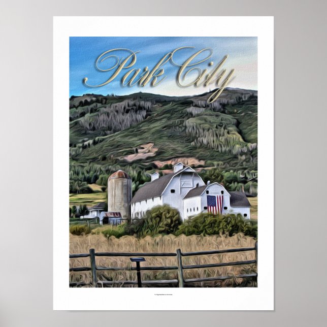 Osguthorpe Barn von Leslie Harlow Poster (Vorne)