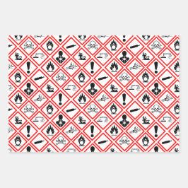 Osha-Gefahrenpiktogramme Geschenkpapier Set