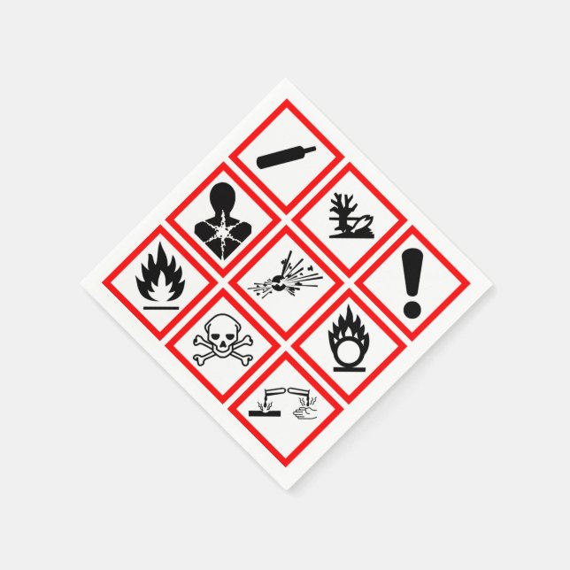Osha Hazard Warnungen Serviette (Ecke)