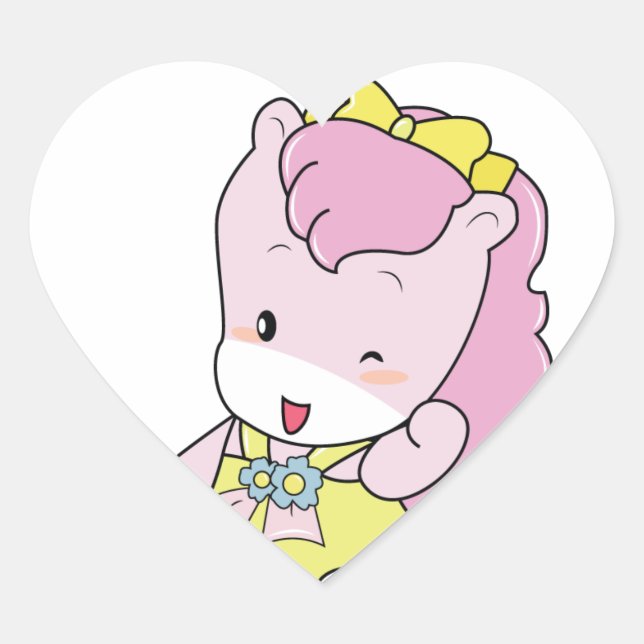 Osharena Ponies "Pinky" Kawaii Stickers (Vorderseite)