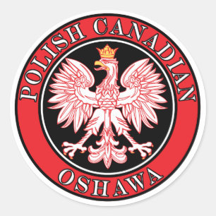 Oshawa Polnischer Kanadischer Adler Runder Aufkleber