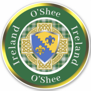 O'Shee Irish Shield/Celtic Cross Personalisiert Aufkleber