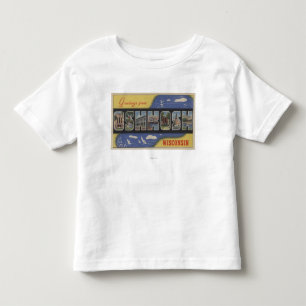 Oshkosh, Wisconsin - große Buchstabe-Szenen Kleinkind T-shirt