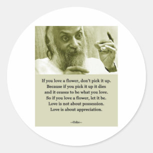 Osho Runder Aufkleber