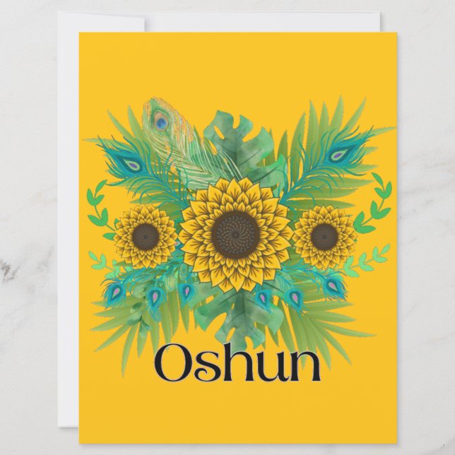 Oshun Goddess Sunblumen (Vorderseite)