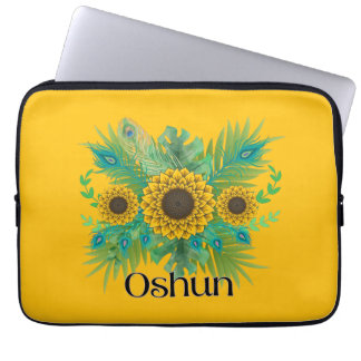 Oshun Goddess Sunblumen Laptopschutzhülle