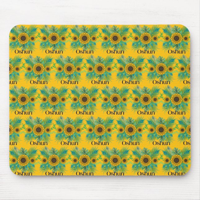 Oshun Goddess Sunblumen Mousepad (Vorne)