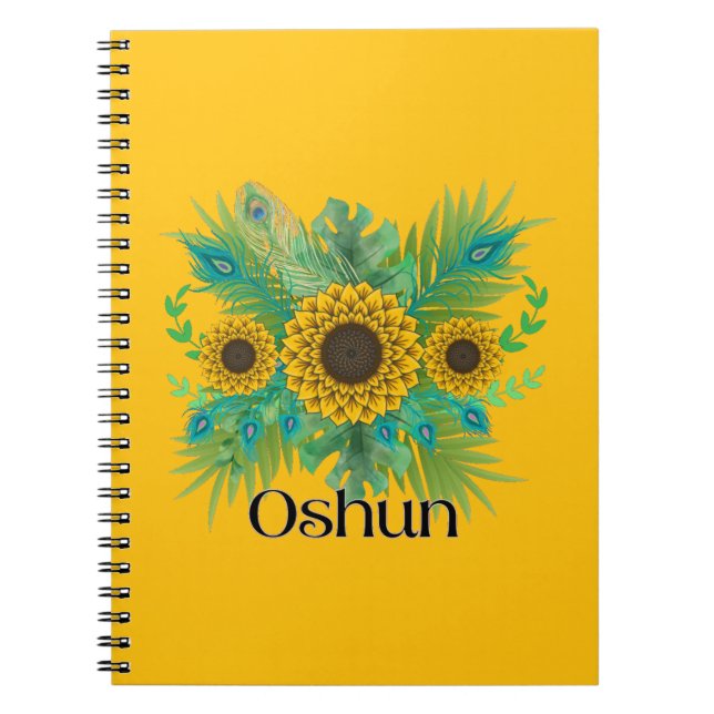 Oshun Goddess Sunblumen Notizblock (Vorderseite)