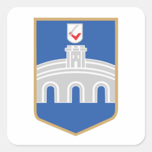 Osijek Wappen, Kroatien Quadratischer Aufkleber