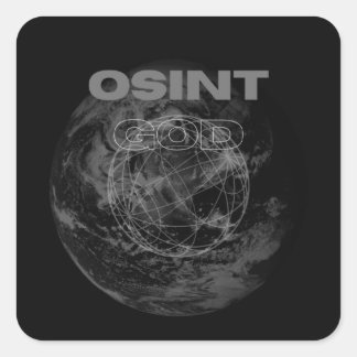 OSINT GOD QUADRATISCHER AUFKLEBER
