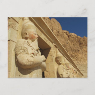 Osirianische Statuen von Hatshepsut an ihrem Grab Postkarte