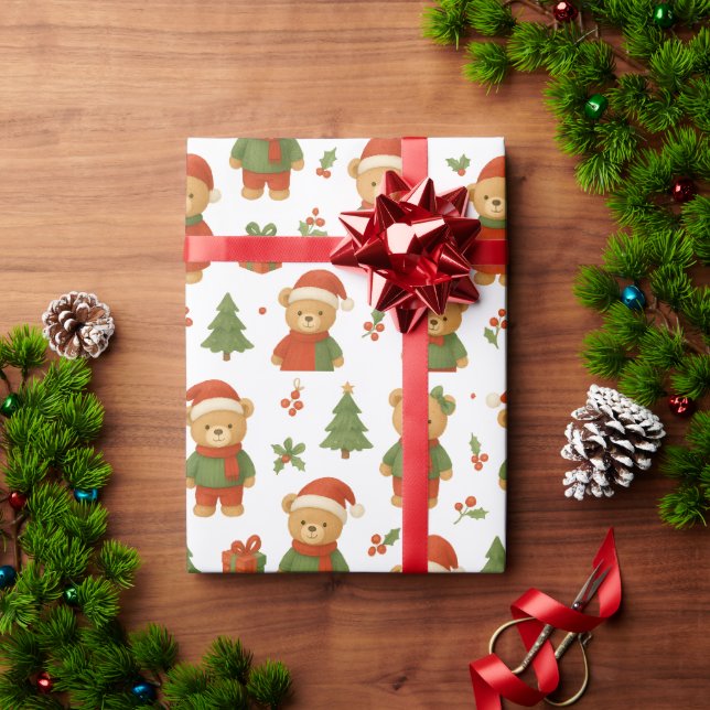 Ositos en Navidad Geschenkpapier (Feiertagsgeschenk)