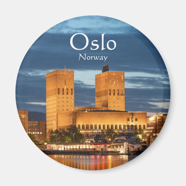 Oslo City Hall Norwegen Magnet (Vorne)