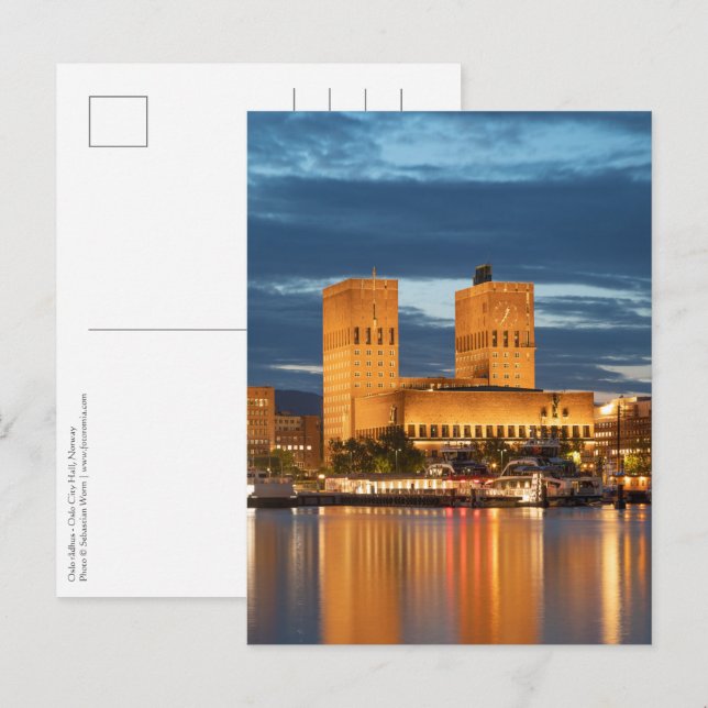Oslo City Hall Norwegen Postkarte (Vorne/Hinten)